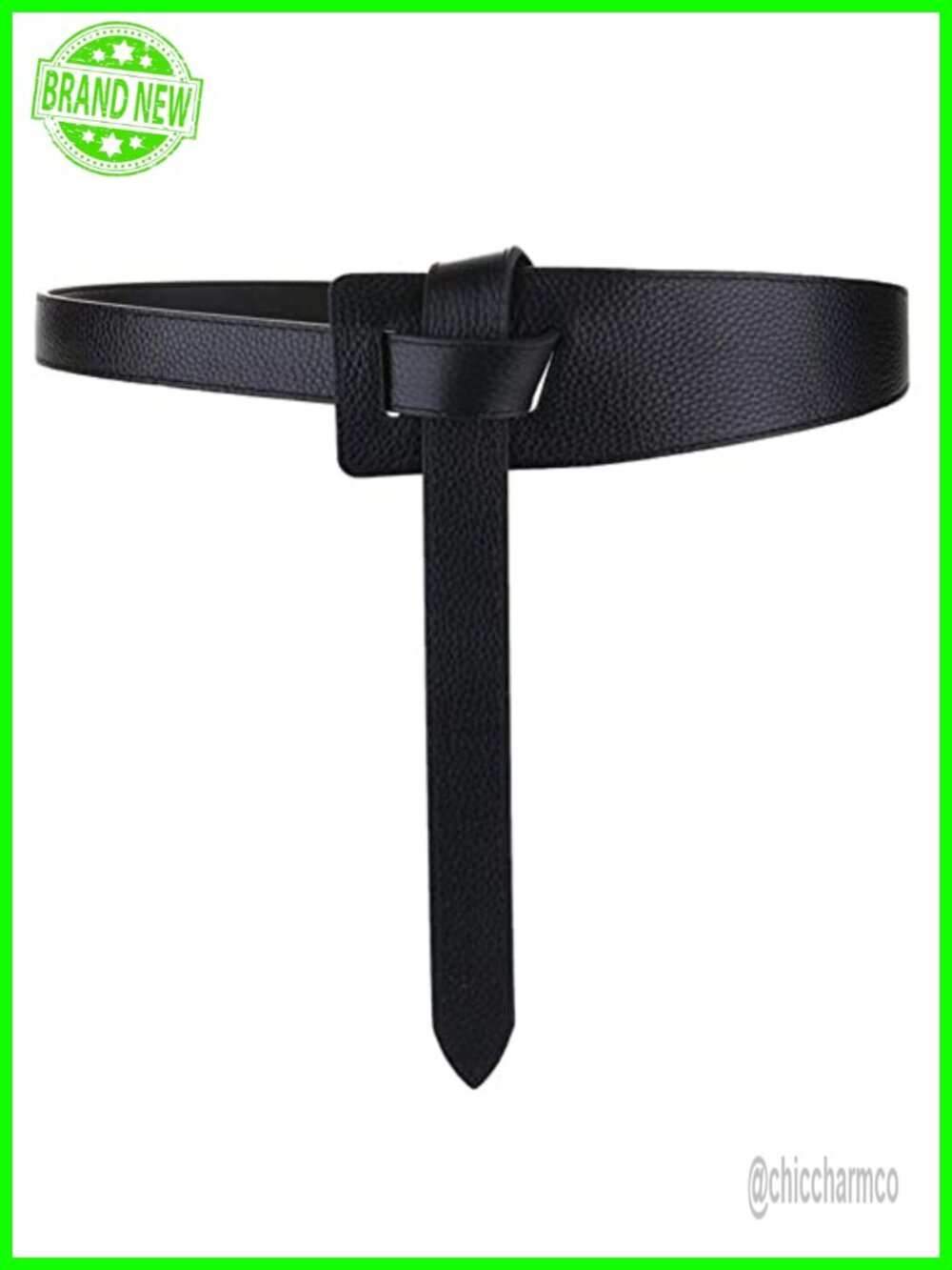 Genuine Leather Tie Knot Waist Belt for Dress Jeans Jumpsuit